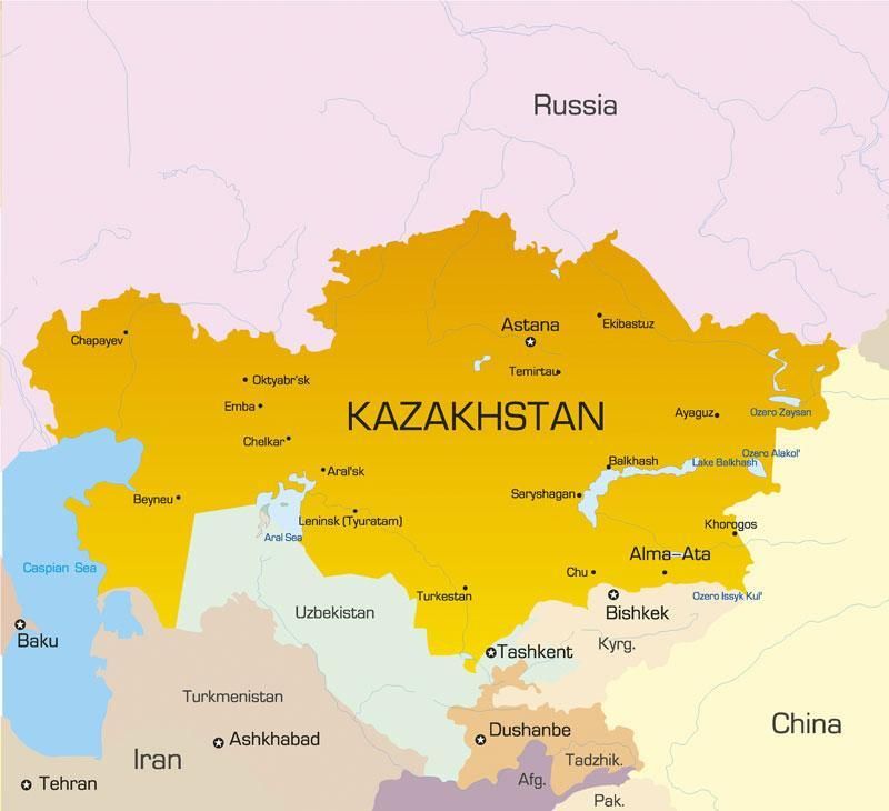 Map of Kazakhstan 